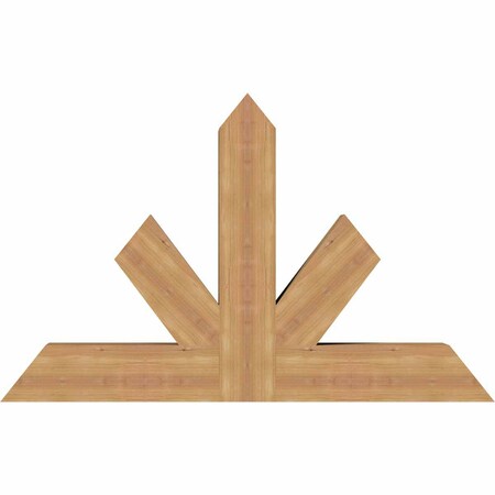 Ekena Millwork Saratoga Timber Gable Bracket, Western Red Cedar, 48"W x 30"H x 5 1/2"D x 5 1/2"F, 15/12 Pitch GBW048X30X0606SAR00SWR